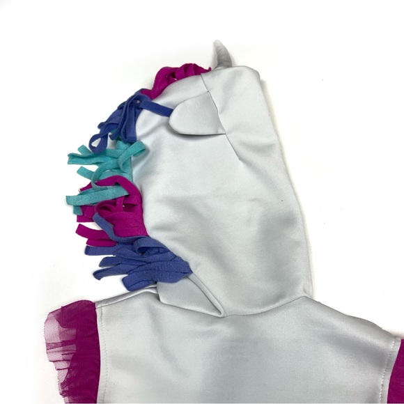 Nickelodeon Hooded Unicorn Dress Sz  XS || Jo Jo Siwa White Tutu /Tulle poof - Picture 12 of 14